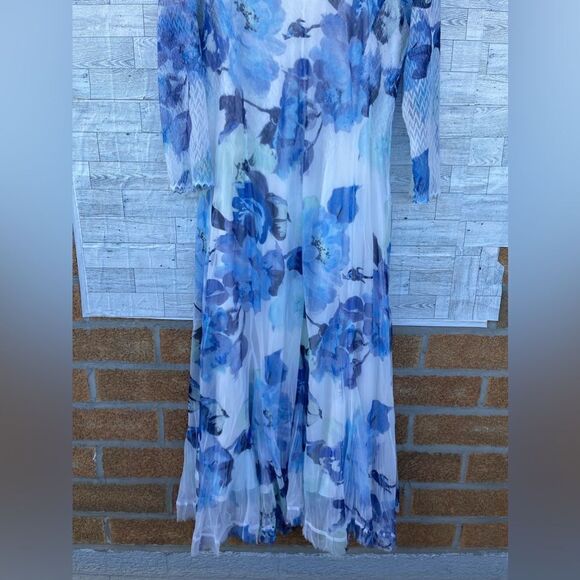 KOMAROV Floral Charmeuse & Lace Cocktail  women’s dress size 3X - Picture 5 of 16